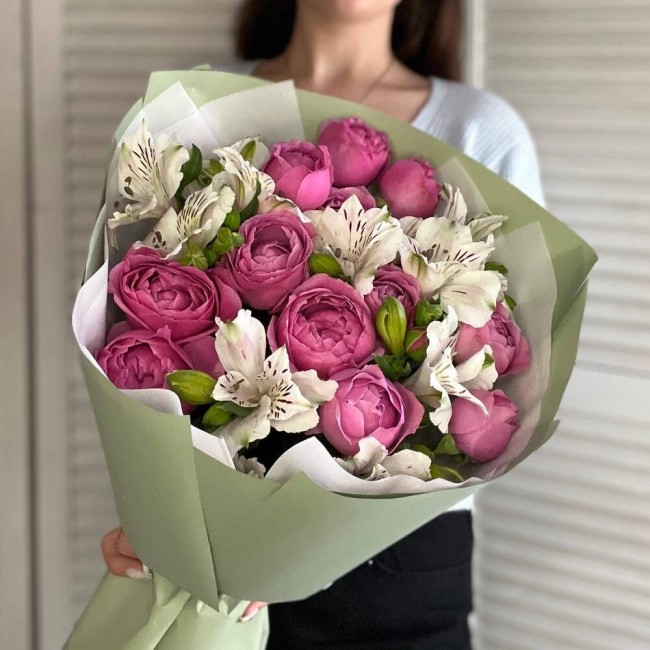 Букет цветов "Ноты сердца"